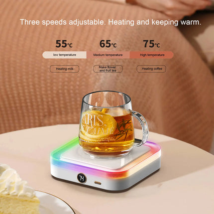 Mug Warmer Thermostatic Fast Heating 3 Temperature Settings Cup Warmer for Coffee Milk