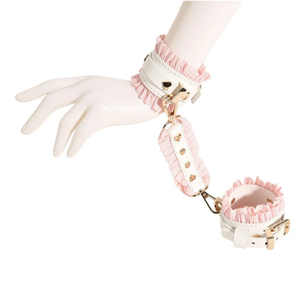 Adult BDSM Products Bondage Sex Toy Kits with PU Leather Handcuffs Collar Mask Bone Plug Game Accessories for Couple Erotic Shop