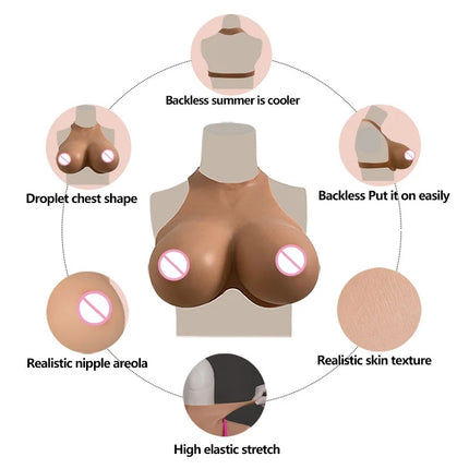 Realistic Silicone Breast Forms Shapewear Bodysuit Fake Boobs Costume for Cosplay Transgender Drag Queen And Transgender