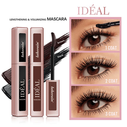 Super Waterproof Mascara 4D Mascara Thick Long Smudge-proof Plump Encrypted Long-lasting Curling Large Eye Makeup Makeup