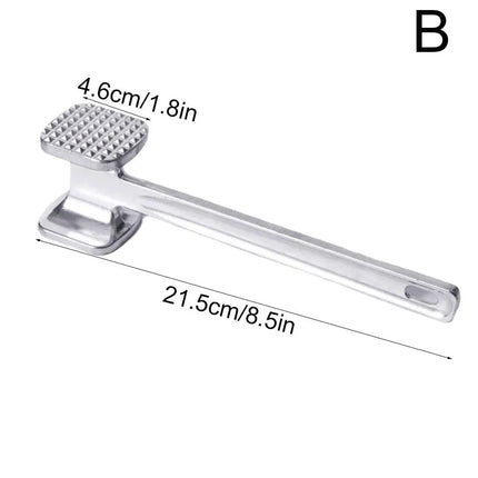 Meat Tenderizer Hammer 19cm Household Aluminum Alloy Steak Metal Mallet Kitchen Tool Heavy Duty Durable Double-Sided Tenderizer