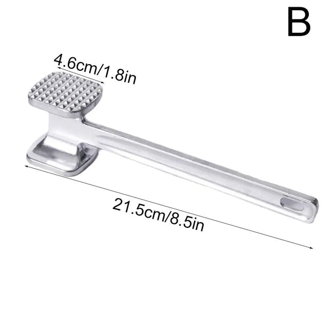 Meat Tenderizer Hammer 19cm Household Aluminum Alloy Steak Metal Mallet Kitchen Tool Heavy Duty Durable Double-Sided Tenderizer