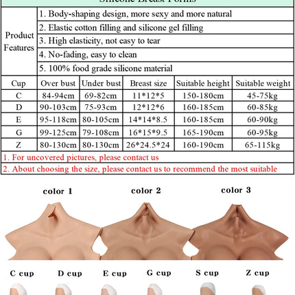 Z S R Cup Realistic Silicone Fake Boobs Super Big Large Breast Forms Huge  Enhancer Crossdresser Shemale Drag Queen Transgender