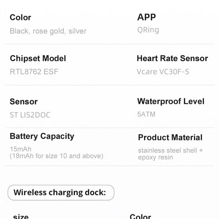 2025 COLMI R12 Smart Ring with Display Screen and Touch, Wireless Charging, Health Manager, 5 ATM Waterproof For Men Women