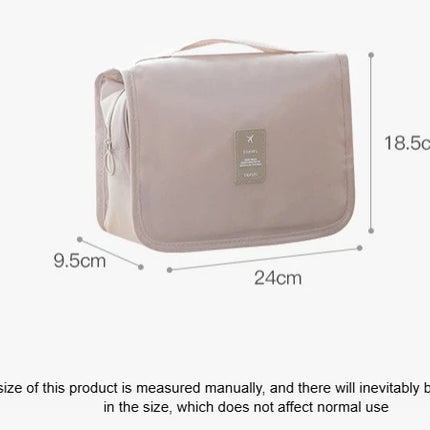 Large Capacity Portable Waterproof Travel Toiletry Bag with Handheld Hook Makeup Storage Bag Dry Wet Separation Cubic Shape