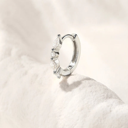 CANNER 925 Sterling Silver Shiny Heart-shape For Women INS Mini Cute Dainty Flat Head Piercing Earring Birthday Party Gifts