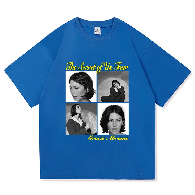 Gracie Abrams Risk The Secret of Us The Eras Tour T Shirt Men/Women Aesthetic Retro T-Shirt Unisex New Album Tees Shirts
