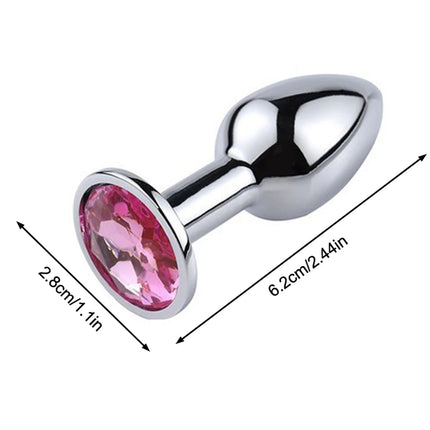 Metal Anal Plug Butt Diamond Plug Sexy Toy Gem Base Beginner Butt SM Toys For Women Men Couples Adult Game Anal Adult Products