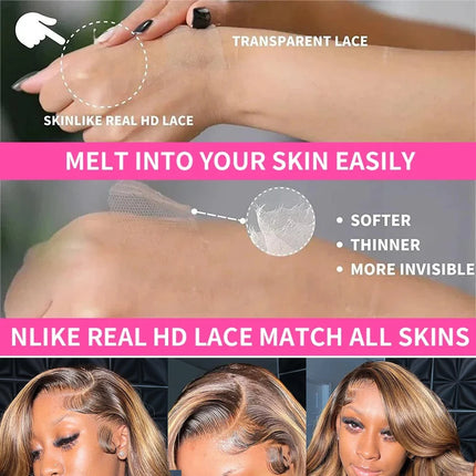 Highlight Body Wave Wig Brazilian Human Hair Wigs For Black Women 13x4 Honey Blonde Lace Front Wig 13x6 HD Lace Frontal Wig Sale