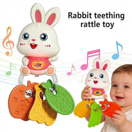 Infant Musical Educational Teethers and Rattles for Boys and Girls, to Chew and Play, Colorful Cartoon Designs