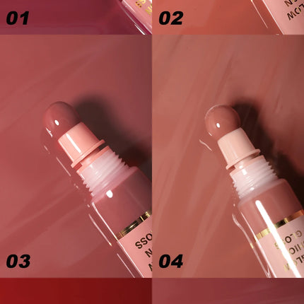 YOUNG VISION  6 color Liquid Water Brightening Lip Color Plush Brush Head Squeezing Lip Color Moisturizing  Lip Glaze