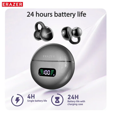 ERAZER XF55 Bluetooth V6.0 AI Earphones Noise Redution OWS Ear clip Headsets Wireless Headphones Translator Earbuds Longlife