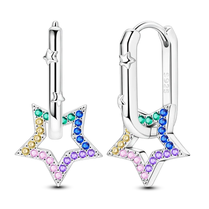 925 Sterling Silver Earrings Women 2025 Jewelry Hoop Ear Studs Sparkling Pave Earring Wedding Gift For Anniversary