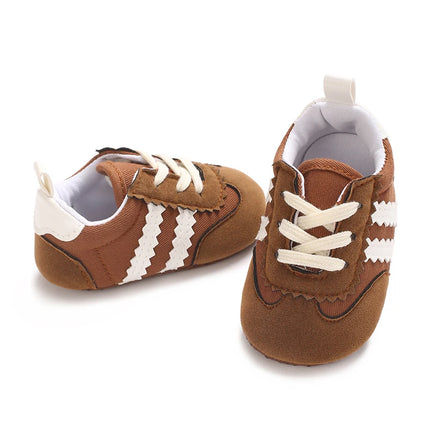 Fashion color blocking casual shoes Baby First Walkers 0-18M newborn children's canvas sports shoes soft soled baby shoes