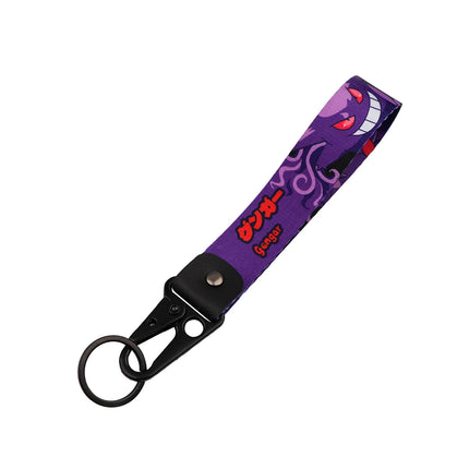 Cartoon Keychain Lanyard Cute Gengar Keyrings Wrist Straps for Backpacks Car Keys Holder Charm Anime Cosplay Accessories