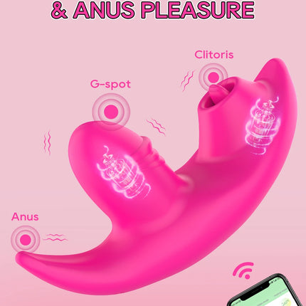APP Control G Spot Wearable Panty Vibrators Silicone Clitoral Vagina Stimulator Adult Sex Toys with 9 Vibrating Modes for Women