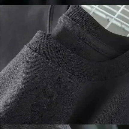 Men's clothing 100% Cotton black T-shirt American style Retro Casual Trend Streetwear Hipster Fashionable Oversized Unisex shirt