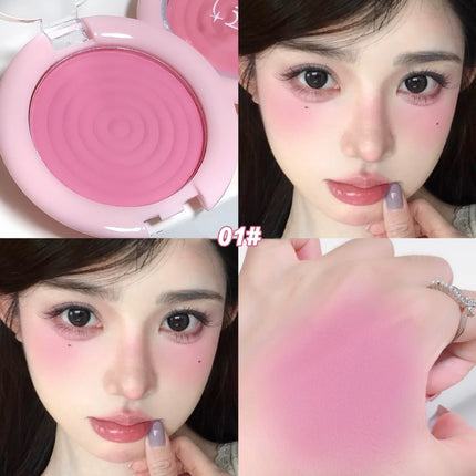 1Pc Monochrome Blush Face Mineral Pigment Peach Orange Nude Pink Matte Natural Blush Contour Shadow Cheek Blusher Cosmetics