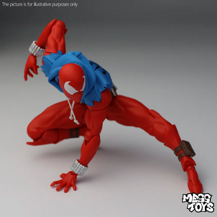 Mess Toys Scarlet Hero Scarlet Spider Man Spiderman Blue Battle Suit Spiderman Anime Action Figure Figurine Statue Model Gifts