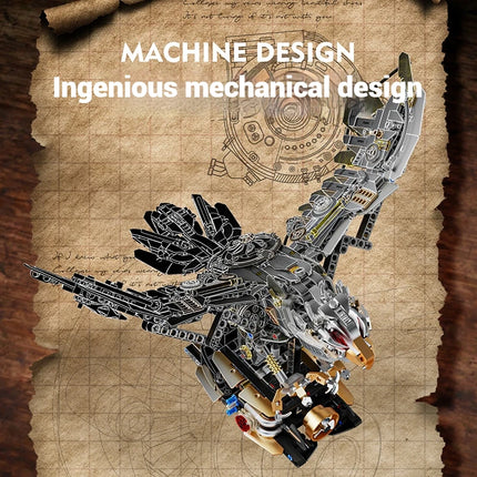 1168PCS adult children's toys, office home decorations, building blocks mechanical eagle set, animal eagle model building toys