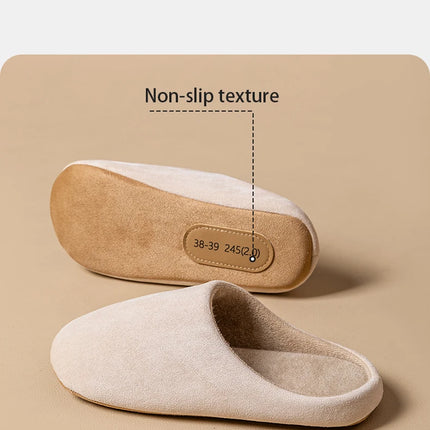 Household Women's Slippers Comfortable Soft Non-Slip Wear-Resistant Thick Bottom Silent Solid Color Couple's Indoor Plank