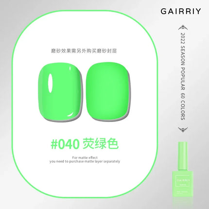 Gairriy 15ml Gel Nail Polish 60 Colors Glitter Soak Off UV LED Semi-Permanent Varnish Nail Art Salon Nail Polish Free Shipping
