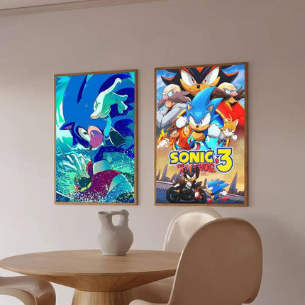 Affiche Murale Sonic 50x70cm Déco Moderne | Sonic Poster Wall Art Picture