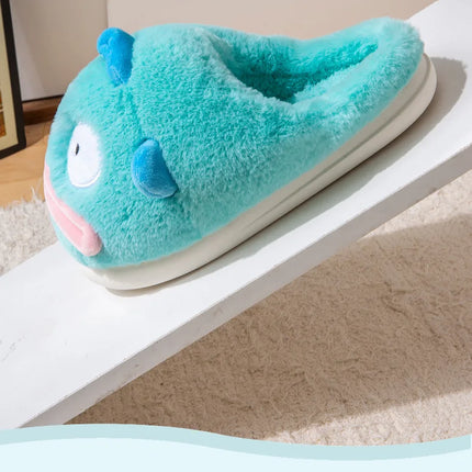 Hangyodon Anime Cartoon Peripheral Cotton Slipper Winter Home Cute Thick Bottom Warm Plush Cotton Outdoor Cute Couple Shoes Gift