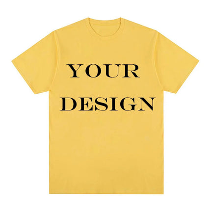 Unisex Cotton Tshirt Customized Printed Fashion T Shirt Harajuku Top DIY Your Like Photo or Logo T-shirt Fashion Custom Top