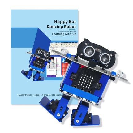 HappyBot Humanoid Dance Robot Micro:bit STEM / Robot Humanoïde Dansant Micro:bit STEM