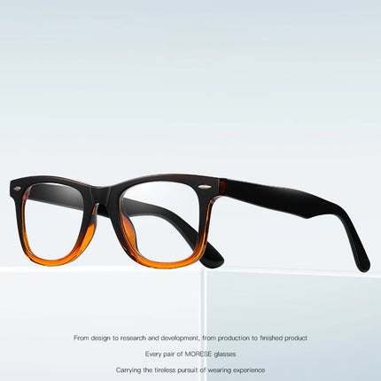 JMISUS Photochromic Optical Eyeglasses for Daily Life Women Men Square Frame Prescription Lenses Lightweight Comfortable Wear