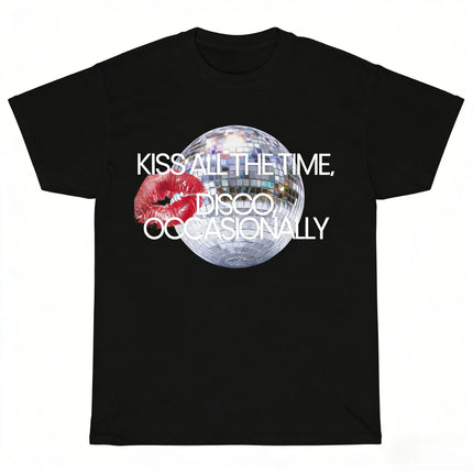 Y2K Vintage Tops Kiss All The Time Disco Occasionally Harry Styles 2026 Album Cotton T-Shirt Summer O-Neck Print T-Shirt Unisex
