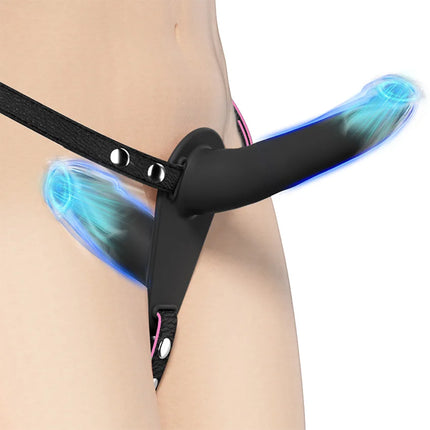 Double Penis Vibrator Dual Ended Strap on Elastic Harness Belt Strap On Dildo Adult Sex Toys for Woman Couples Anal Soft Dildos