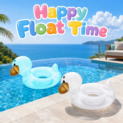 1PC Funny Duck Pool Floats, Rubber Ducks Floatie, Inflatable Tube Swim Ring Giant for Summer Beach Swimming Pool Carnival