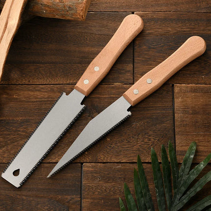 Style Hand Saw Non-slip Wooden Handle Pull Saw Flush Cut Saw Flexible Handsaw Woodworking Cutting Tool Hand Saw
