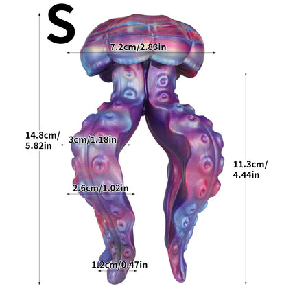 Soft Silicone Tentacle Jellyfish Dildo Animal Penis Dick Anal Plug Butt Expander Adult Erotic Sex Toys Men Women Masturbation
