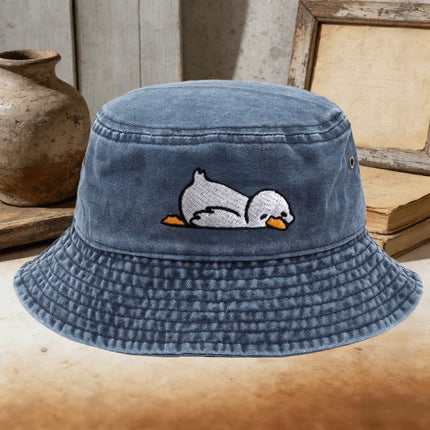 Adorable Duck Pattern Fisherman's Cap Ideal for Couples' Casual Outings Men's Fisherman Hat and Women's Sun - Blocking Hat