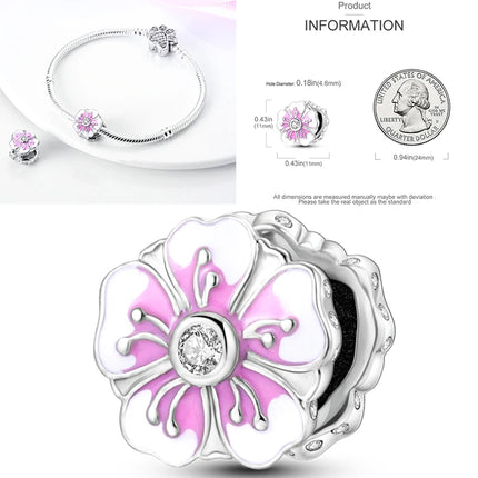 New 925 Sterling Silver Charms Beads Sunflower Flower Daisy Original Charm Pendant Fit Charm Bracelets DIY Jewelry Birthday Gift
