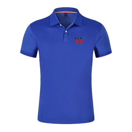 Initial D GTR R35 Print 2026 Men's New Summer Fashion Polo Shirts Comfortable Short Sleeves Harajuku Casual Sport Top