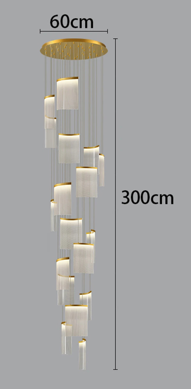 Modern home decor LED pendant lights, staircase chandeliers, living room hanging lights, indoor lighting