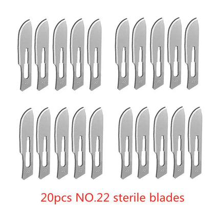 20-100pcs Carbon Steel Surgical Blades for DIY Cutting Phone Repair Carving Animal Eyebrow Grooming Maintenance Scalpel Knife