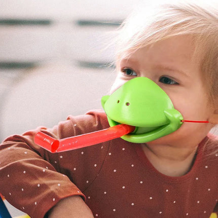 Frog Lizard Mask Tongue Wagging Game Lick Cards Stress Relief Funny Desktop Puzzle Toy Kids Family Party Interactive Gift