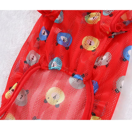 Dog Clothes Summer Mesh Jumpsuit Pajamas Pet Dog Onesie Tracksuit For Small Medium Dogs Dachshund York Puppy Bodysuit Overalls L