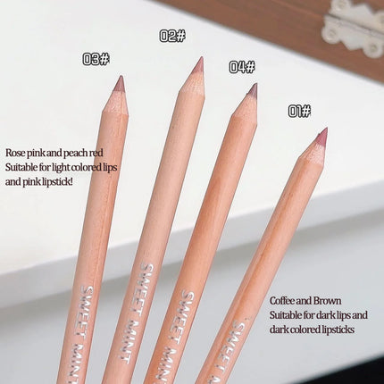 Waterproof Matte Lipliner Pencil Red Brown Contour Tint Filling Lipstick Long Lasting Non-stick Cup Moisturising Lips Makeup
