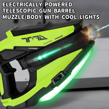 Electric Water Gun with Lights Automatic Continuous Firing Squirt Gun Large Capacity Long Range Shooting Watergun Outdoor Toy
