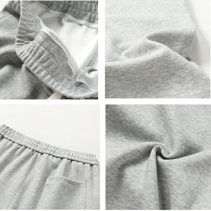 Autumn Men Sweatpants Fashion Splicing Pants Drawstring Wide Leg Neutral Straight Track Pants Cotton Loose Casual Trousers
