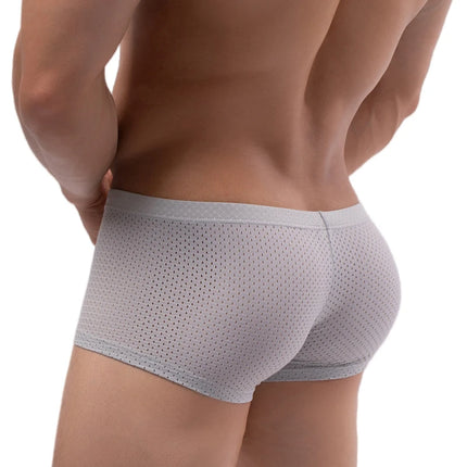 Men's Panties Male Underpants Man Sexy Mesh Shorts Boxers Underwear Breathable Ropa Interior Hombre Boxershorts Mens Soft Boxers
