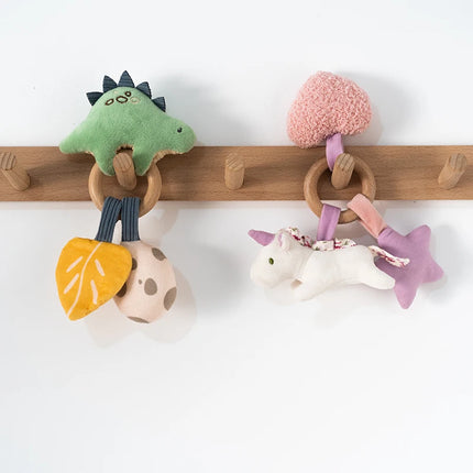 Cartoon Baby Rattle Toys Mobiles Hanging Bell Crib Stroller Toy for Boys Girls Newborn Gifts Infant Plush Rattle Squeaky Toys