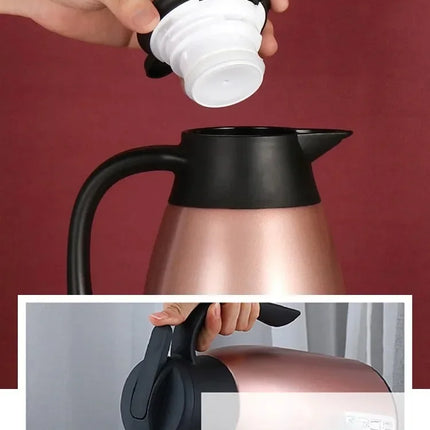 2L Thermal Coffee Bottle Stainless Steel Vacuum Flasks Office Hot Coffee Thermos Insulation Kettle Hot Water Thermos Pot