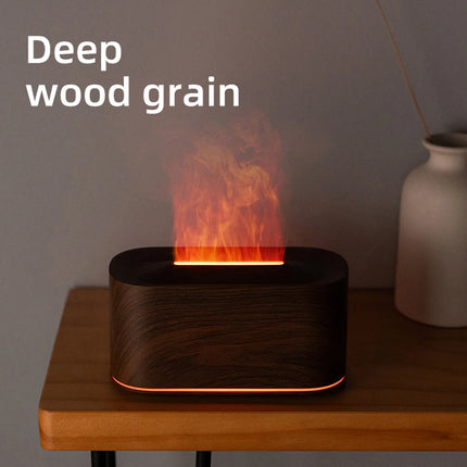 Aromatherapy Diffuser with Flame Effect, Essential Oil Diffuser and Cool Mist Humidifier, Silent Humidifier for Home and Bedroom